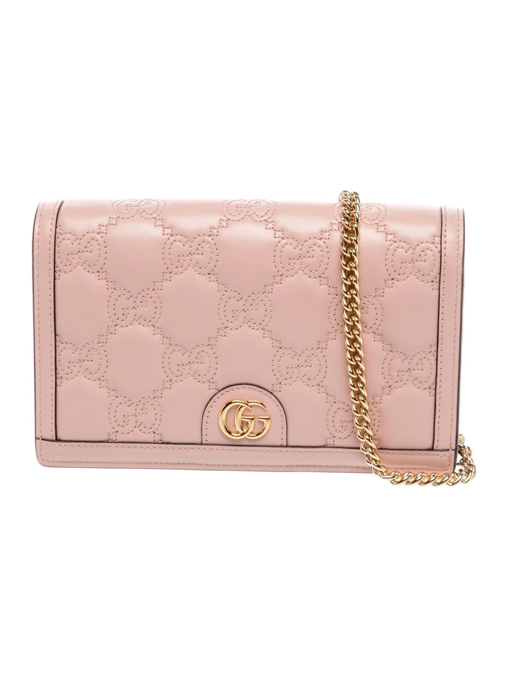 Gucci Embossed Marmont Matelasse Baby Pink Bag